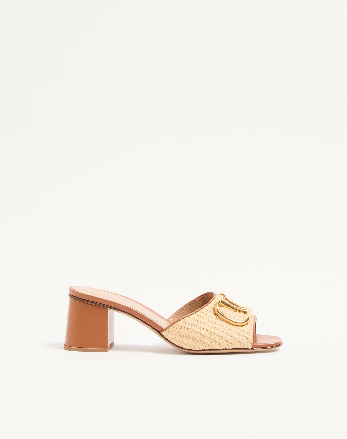 Vlogo Signature Slide Sandal In Raffia 60mm