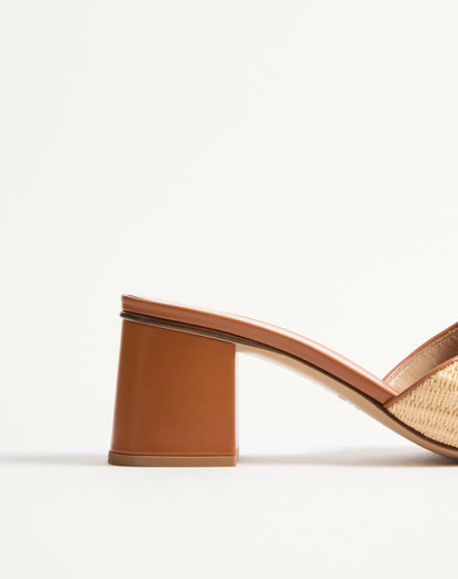 Vlogo Signature Slide Sandal In Raffia 60mm