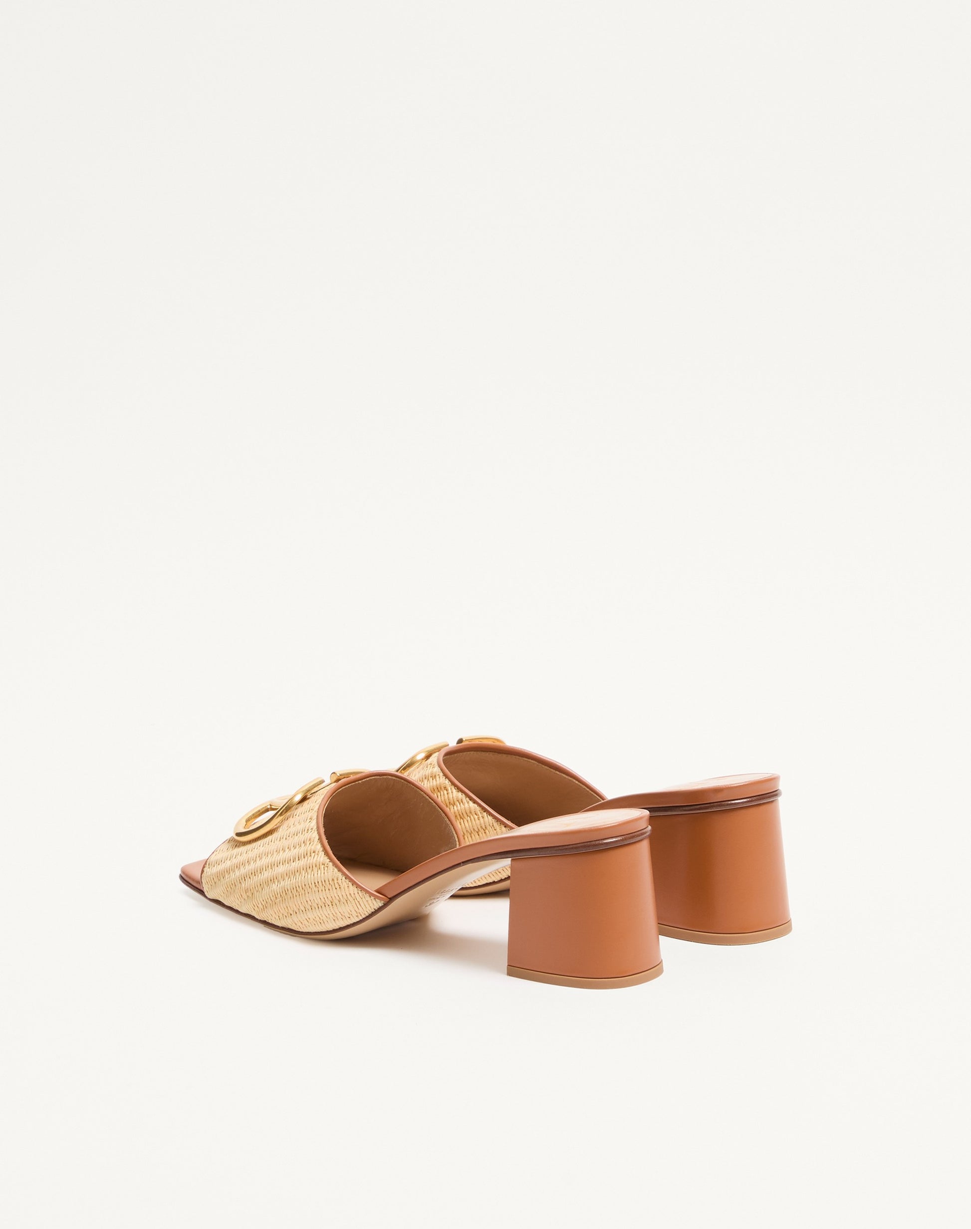 Vlogo Signature Slide Sandal In Raffia 60mm