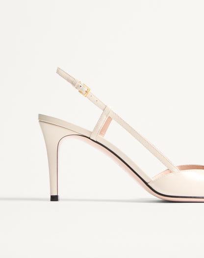 Vlogo Signature Slingback Calfskin Pump With Jewel Logo 80mm