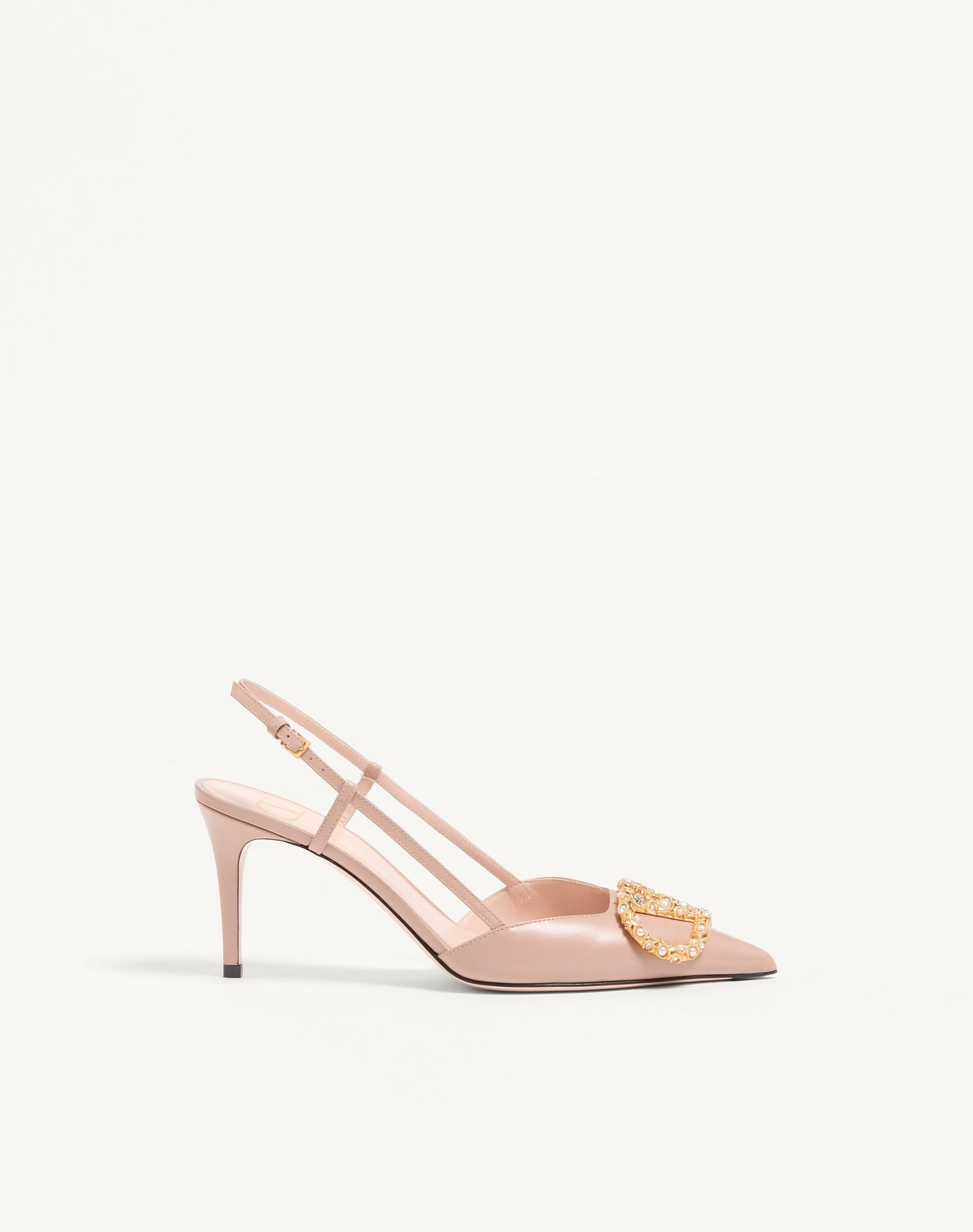 Vlogo Signature Slingback Calfskin Pump With Jewel Logo 80mm