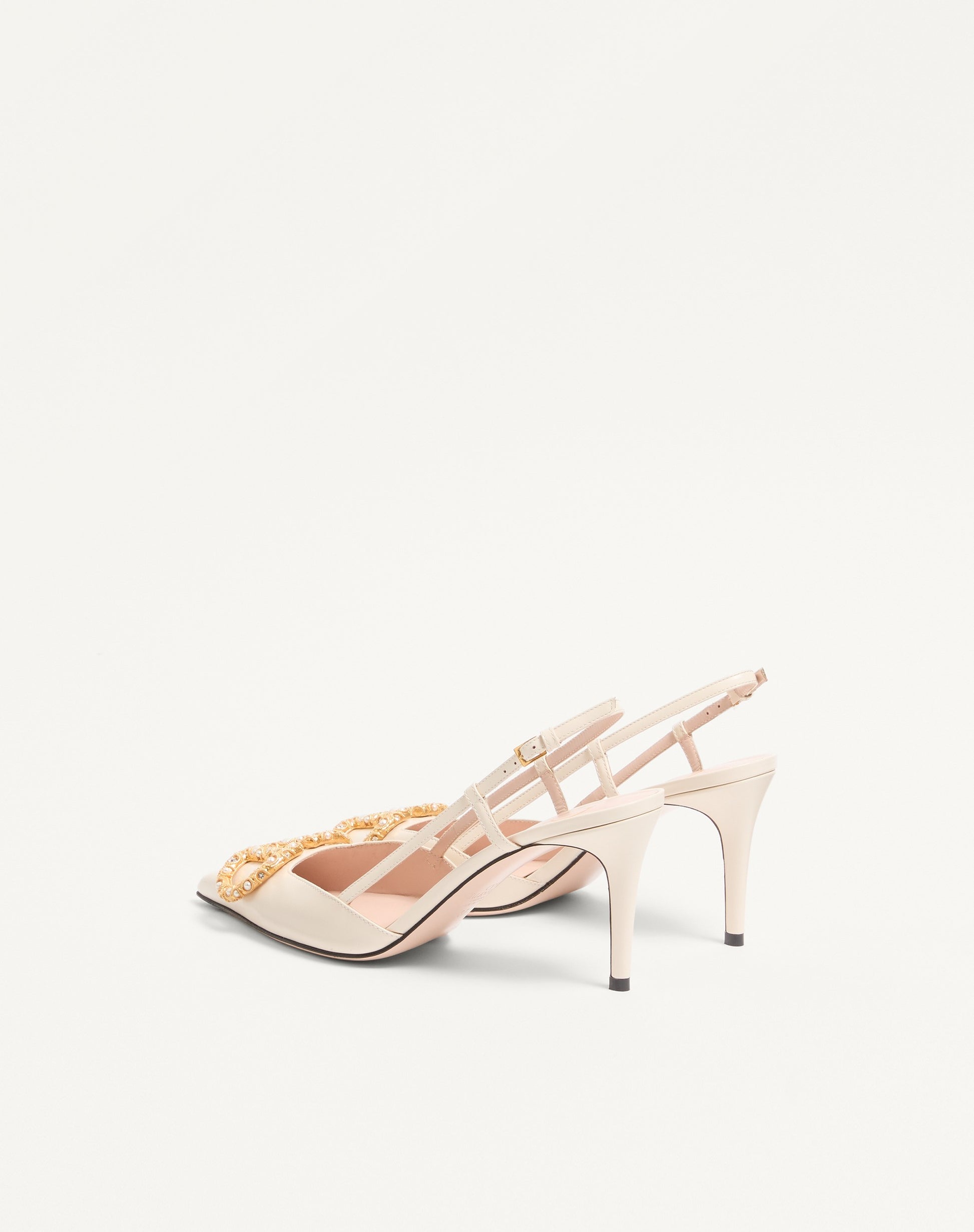 Vlogo Signature Slingback Calfskin Pump With Jewel Logo 80mm
