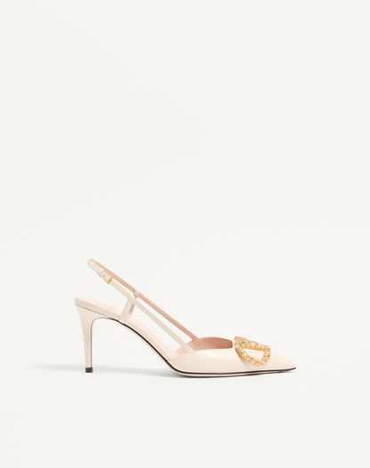 Vlogo Signature Slingback Calfskin Pump With Jewel Logo 80mm