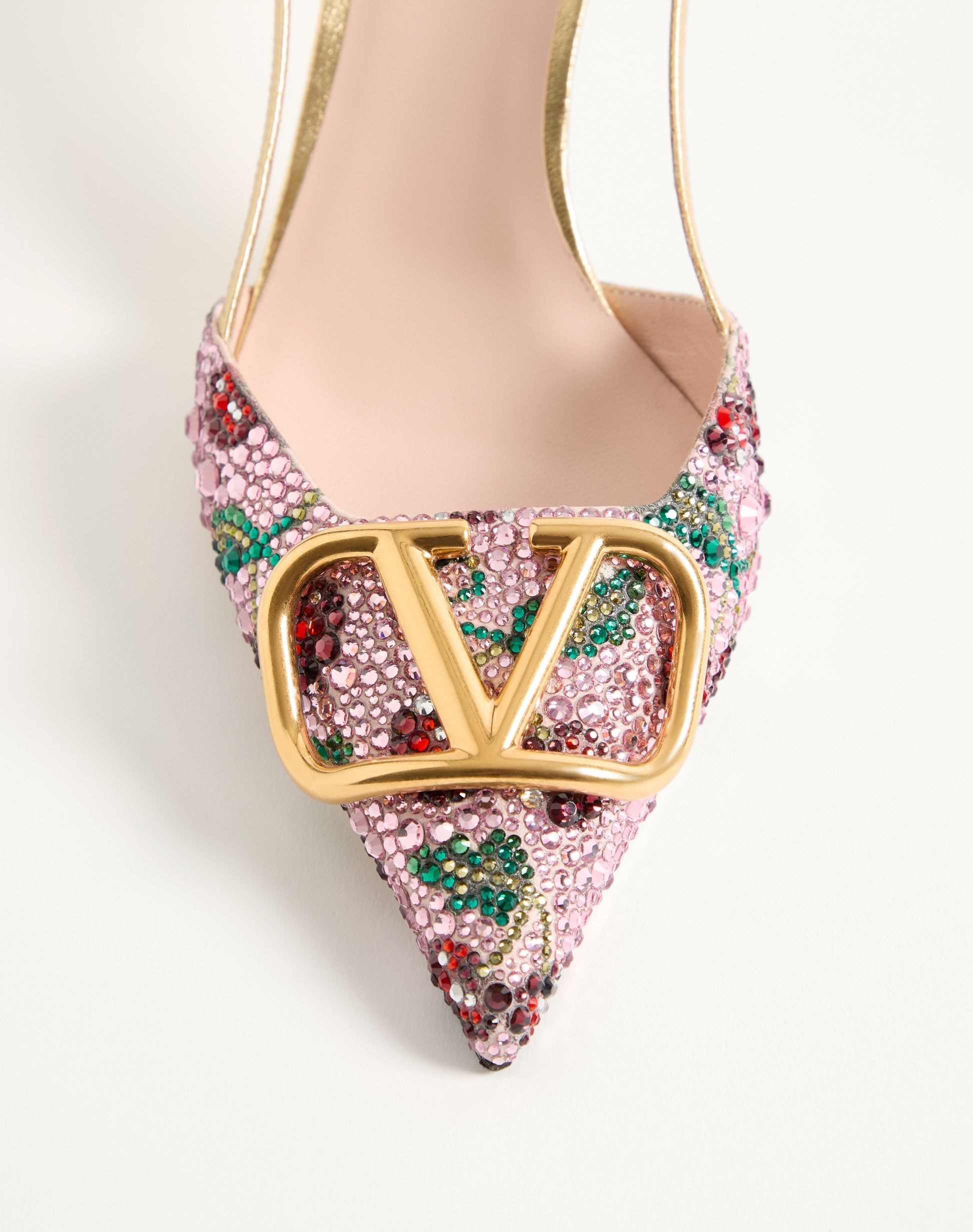 Vlogo Signature Slingback Décolleté With Cherryfic Embroidery 80mm