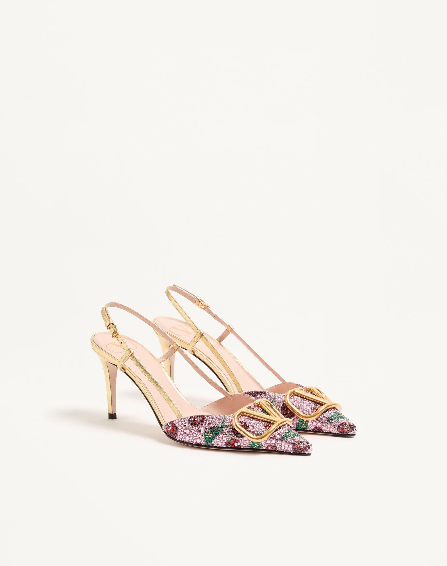 Vlogo Signature Slingback Décolleté With Cherryfic Embroidery 80mm