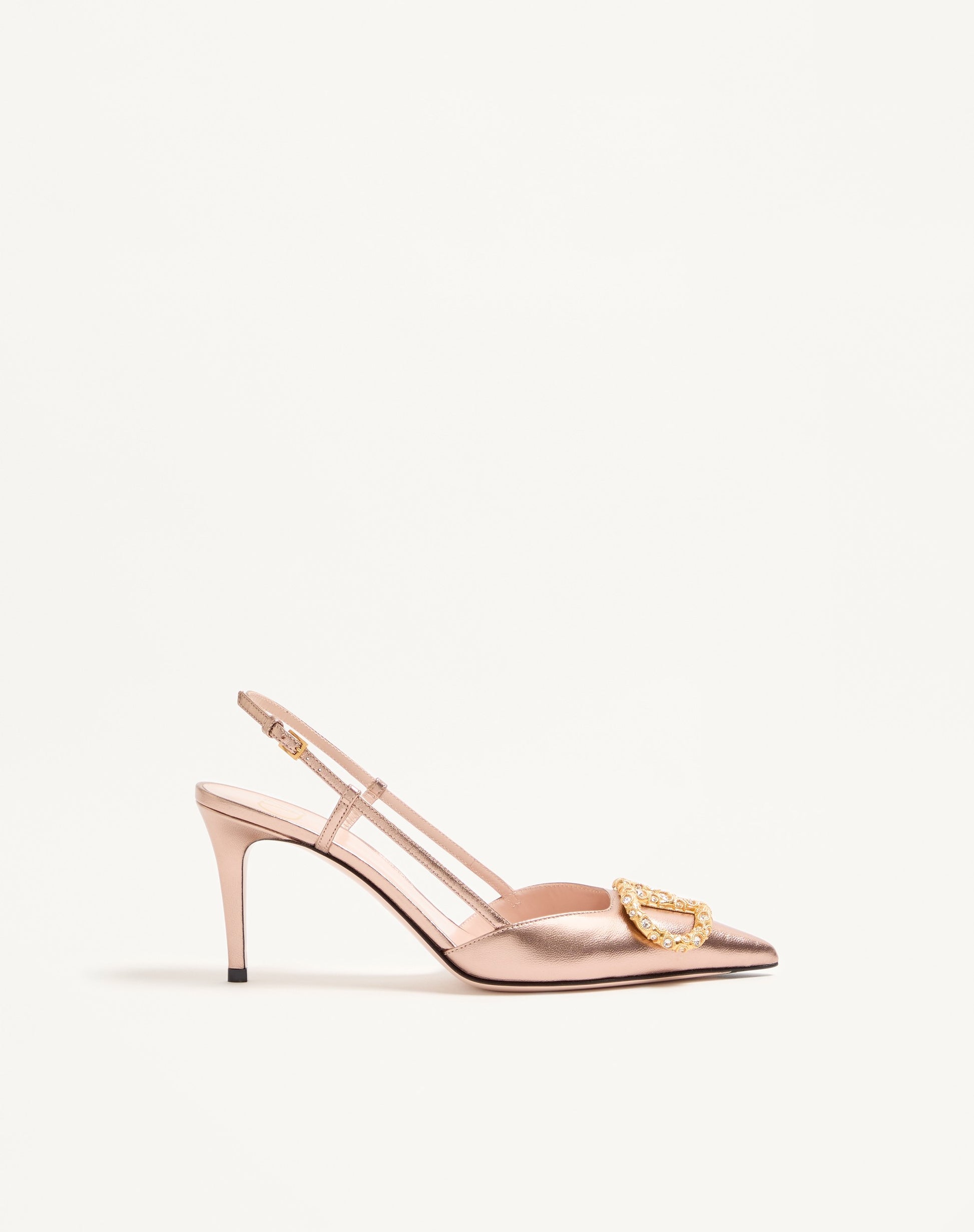 Vlogo Signature Slingback Pump In Laminated Nappa Leather 80mm