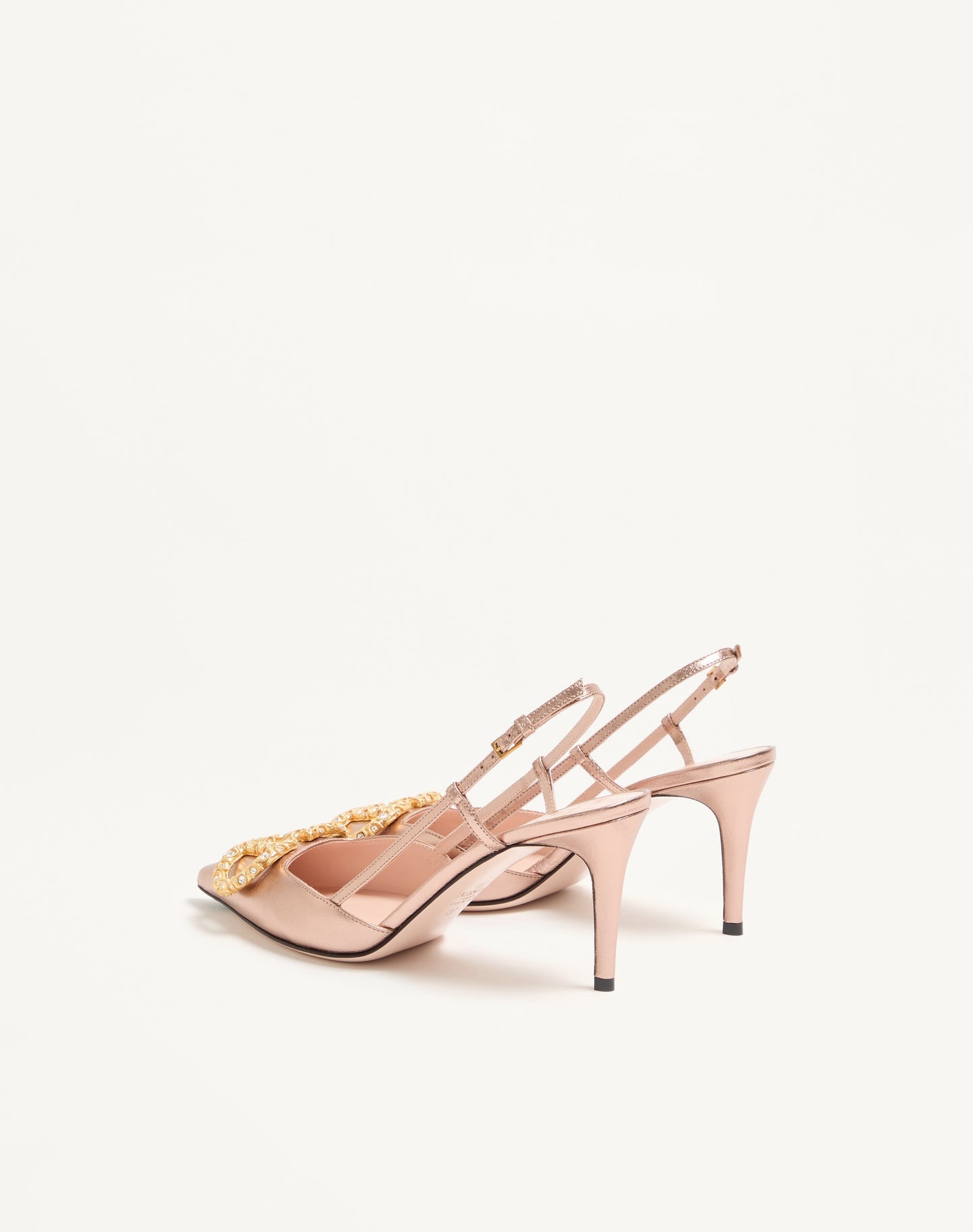 Vlogo Signature Slingback Pump In Laminated Nappa Leather 80mm