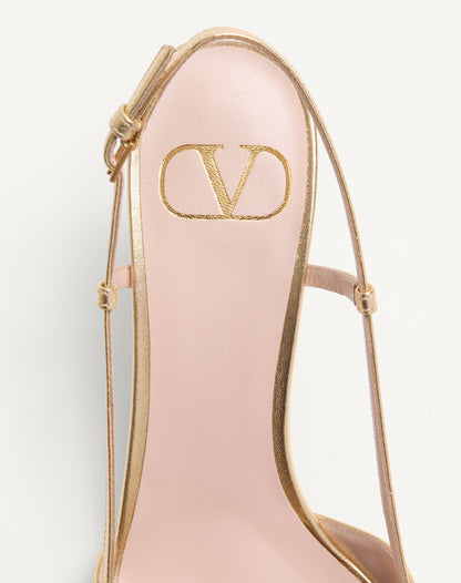 Vlogo Signature Slingback Pump In Laminated Nappa Leather 80mm