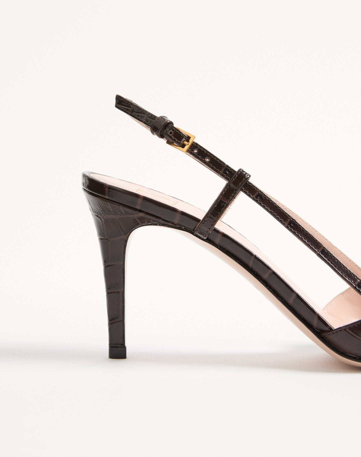 Vlogo Signature Slingback Pumps In 80mm Printed Calfskin