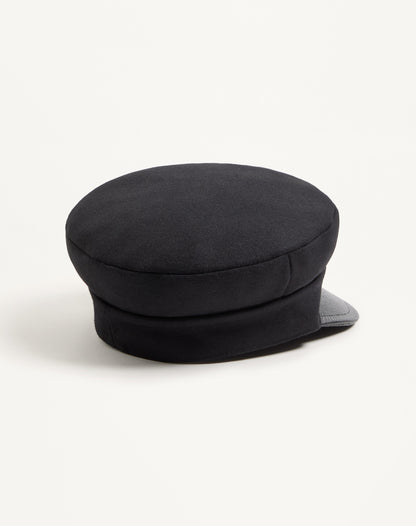 Vlogo Signature Wool Cap With Leather Visor