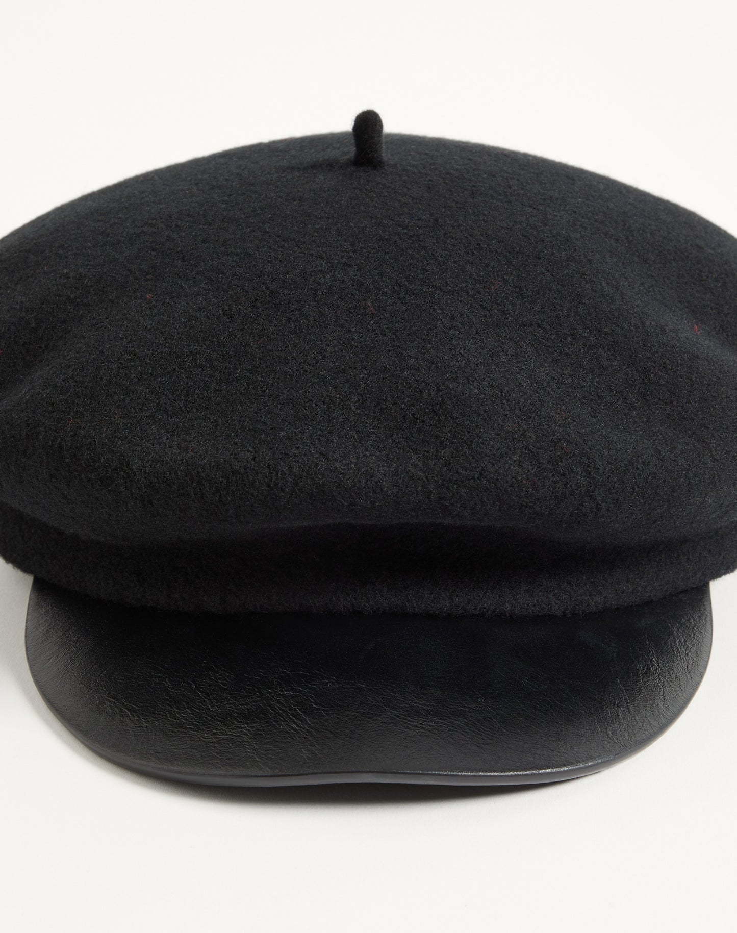 Vlogo Signature Wool Cap With Leather Visor