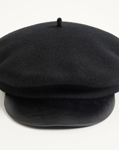 Vlogo Signature Wool Cap With Leather Visor