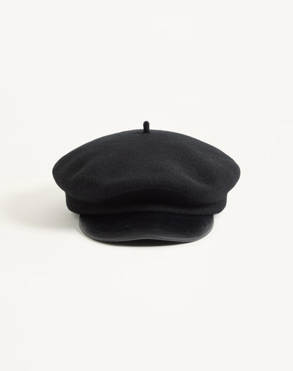 Vlogo Signature Wool Cap With Leather Visor