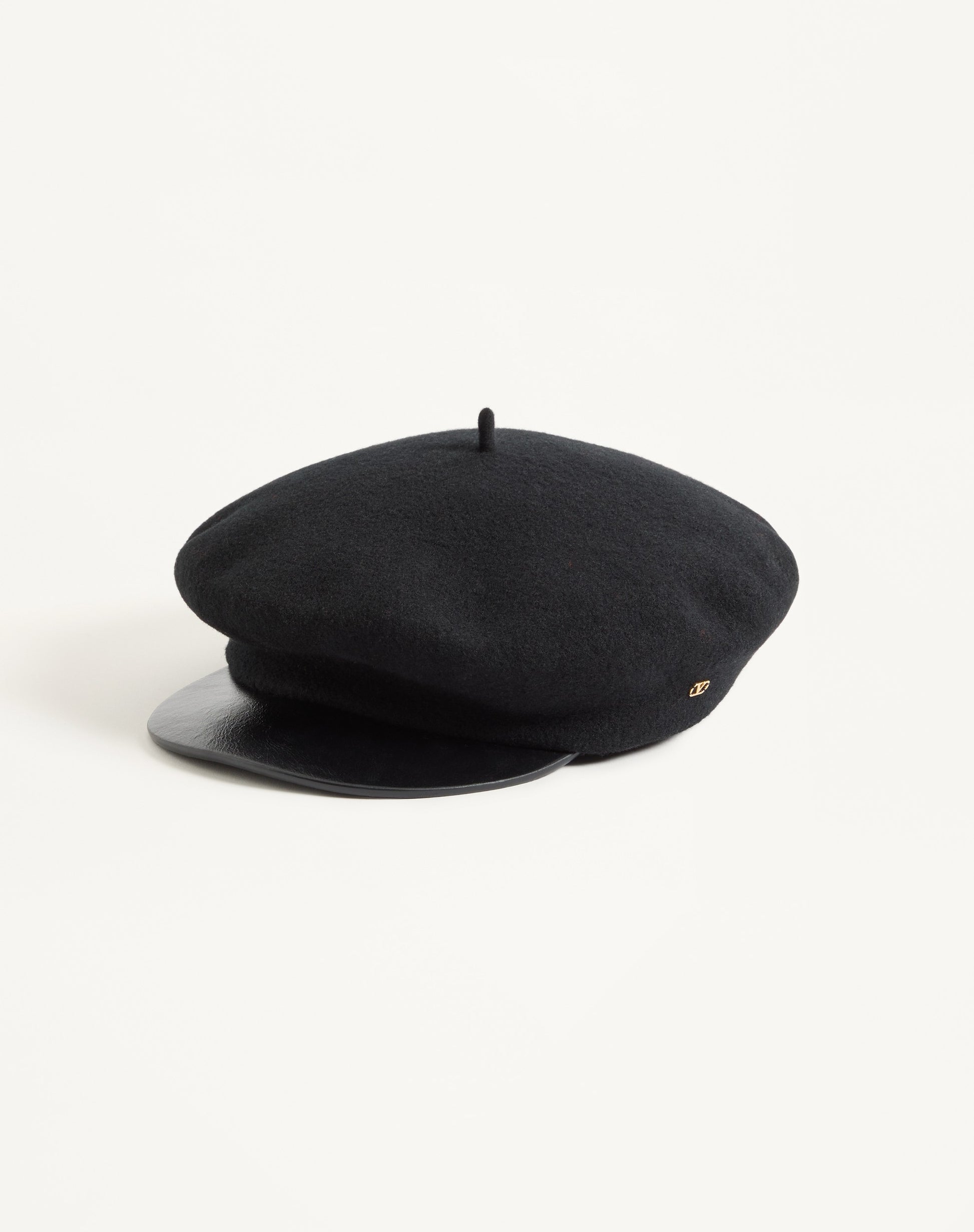 Vlogo Signature Wool Cap With Leather Visor