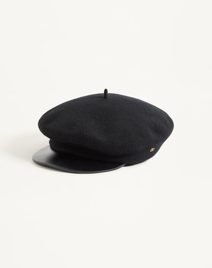 Vlogo Signature Wool Cap With Leather Visor