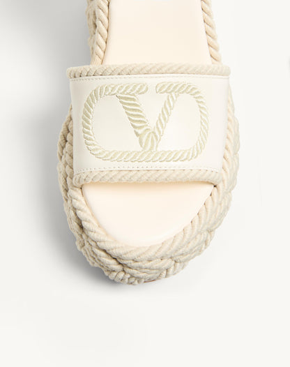 Vlogo Torchon Wedge Sandal In Nappa 130mm
