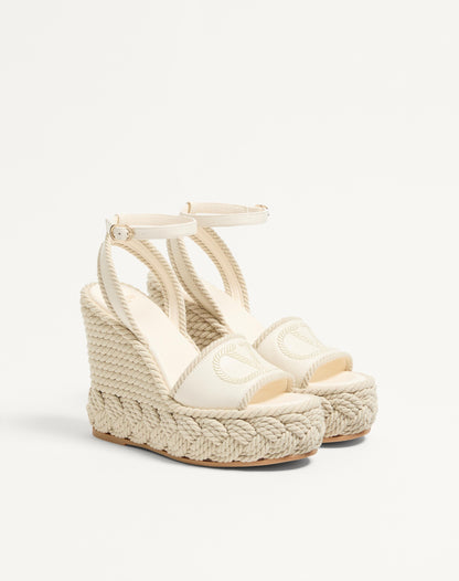 Vlogo Torchon Wedge Sandal In Nappa 130mm