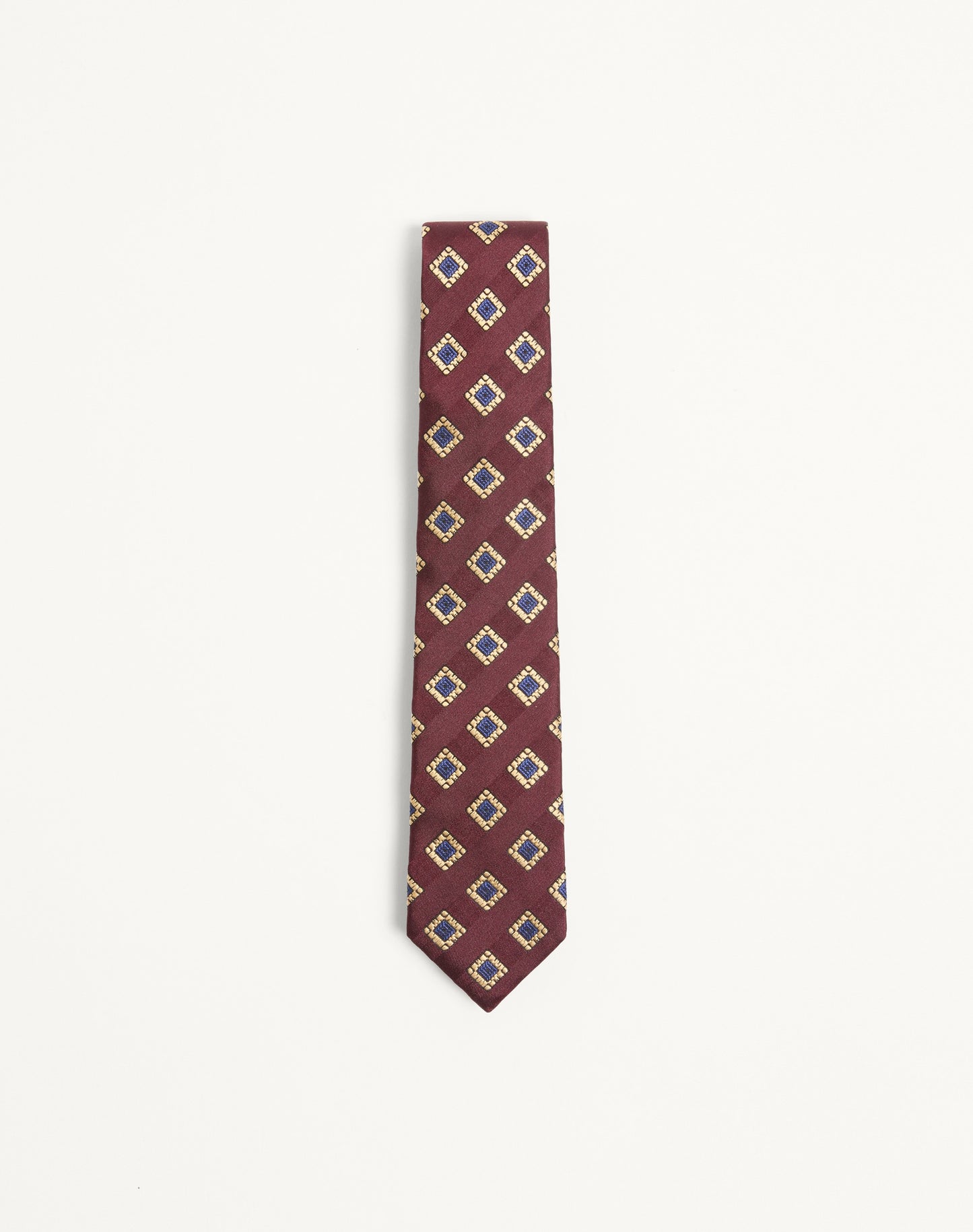 Valentie Patterned Tie In Silk, Wool, And Jacquard