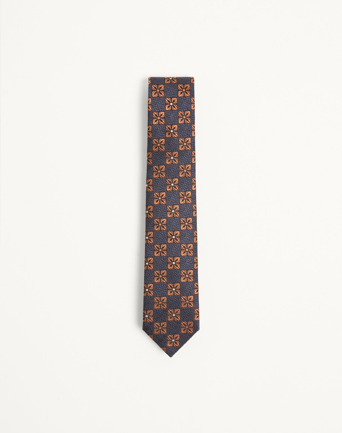 Valentie Silk And Jacquard Tie With Design