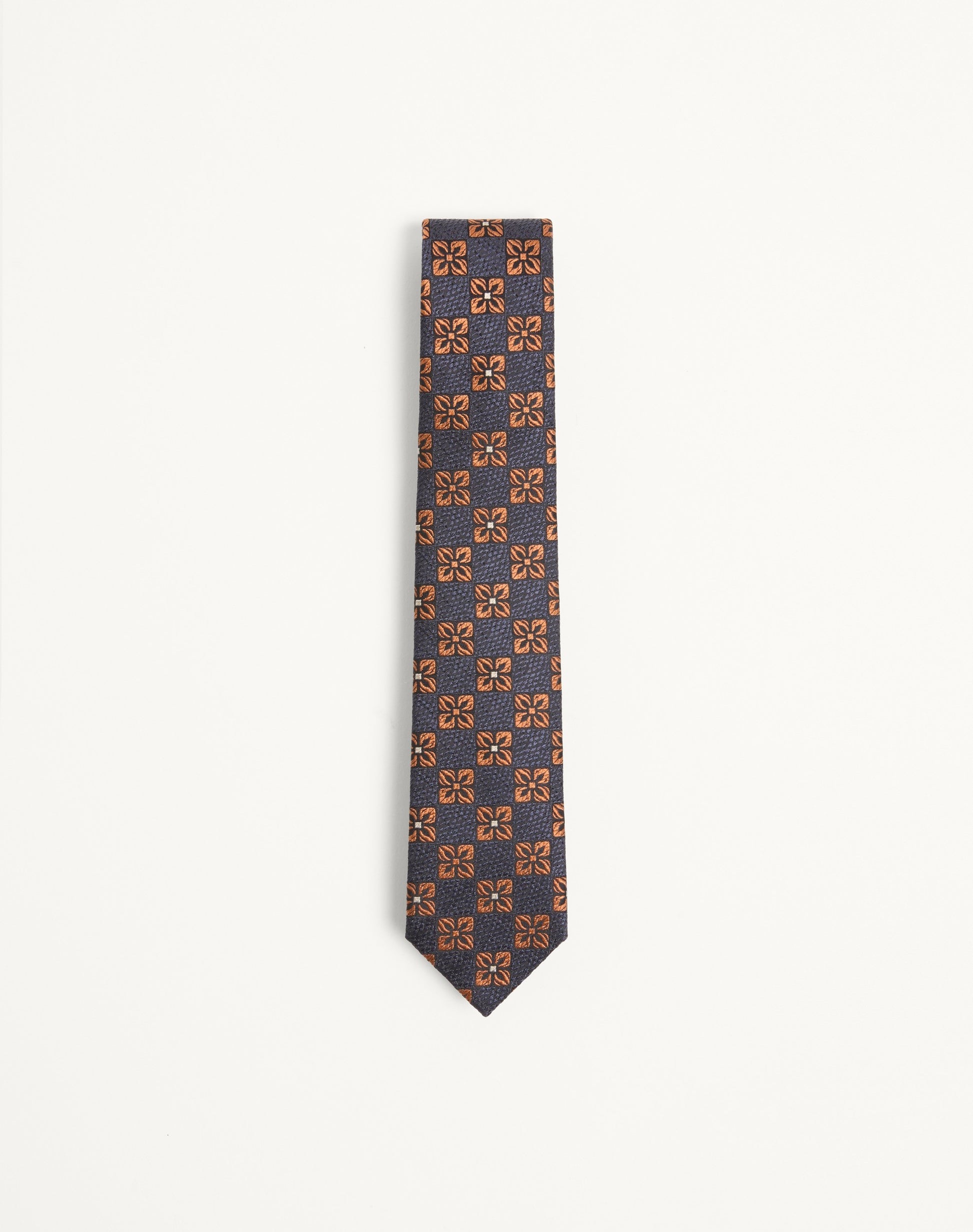 Valentie Silk And Jacquard Tie With Design