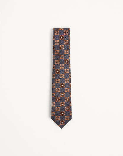Valentie Silk And Jacquard Tie With Design