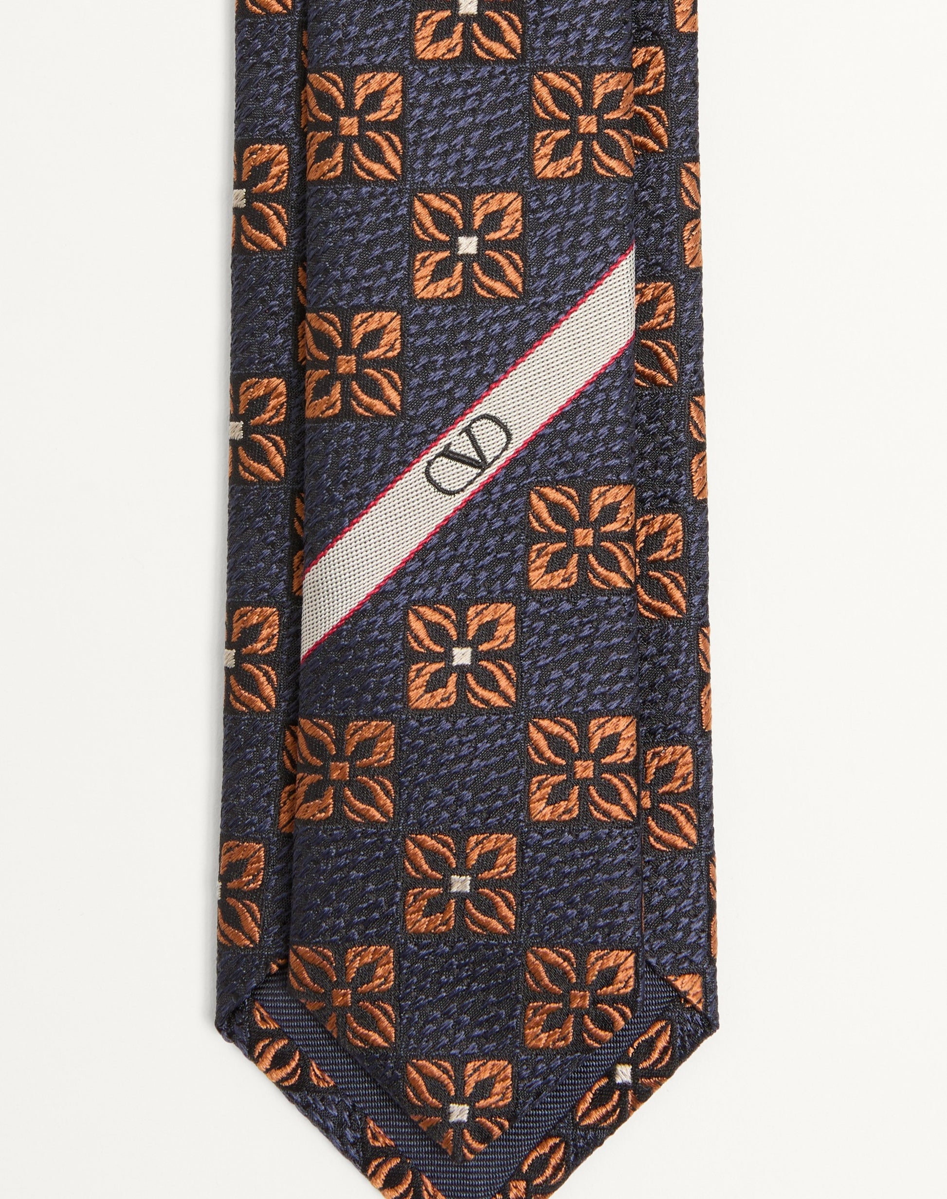 Valentie Silk And Jacquard Tie With Design