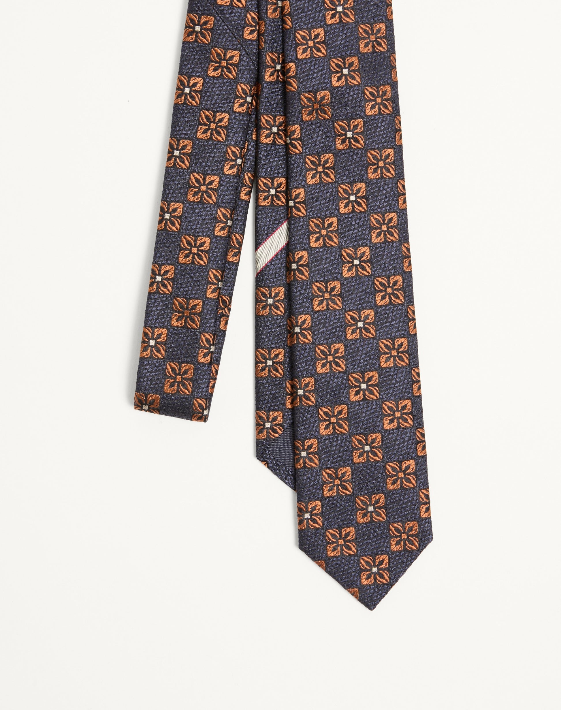Valentie Silk And Jacquard Tie With Design