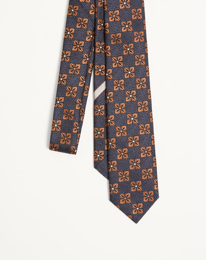 Valentie Silk And Jacquard Tie With Design