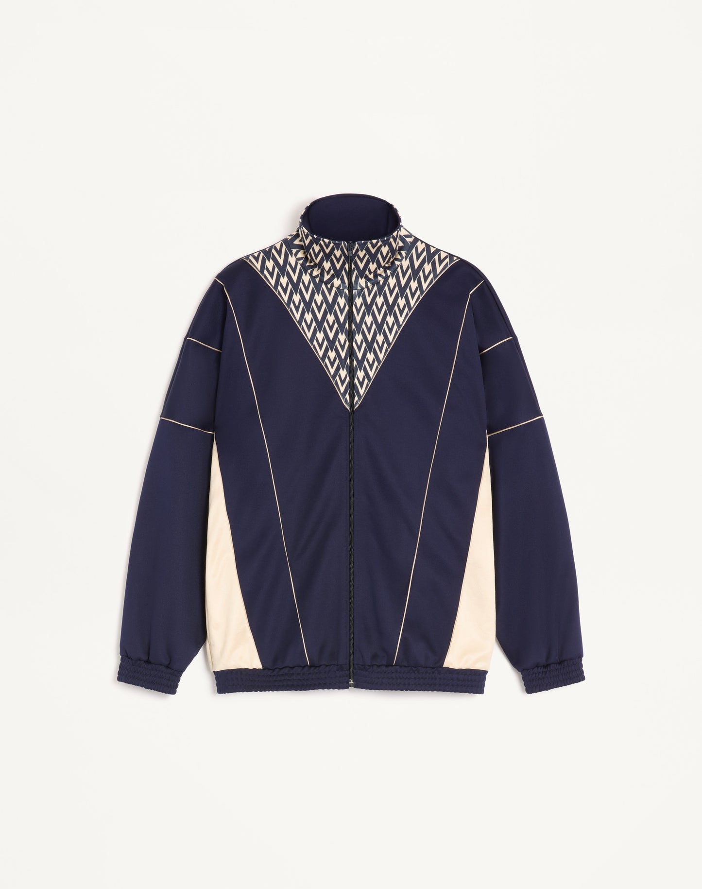 Valentino Acetate Sweatshirt With Zip And Inlaid Toute La V Print