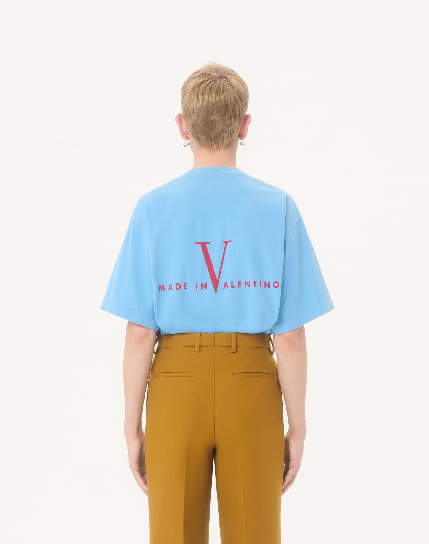Valentino Cotton T-shirt With Love Dances On The Abyss &amp; Made In Valentino Print