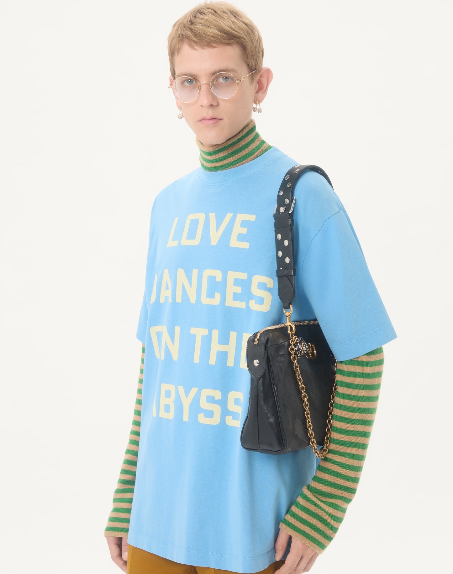 Valentino Cotton T-shirt With Love Dances On The Abyss &amp; Made In Valentino Print