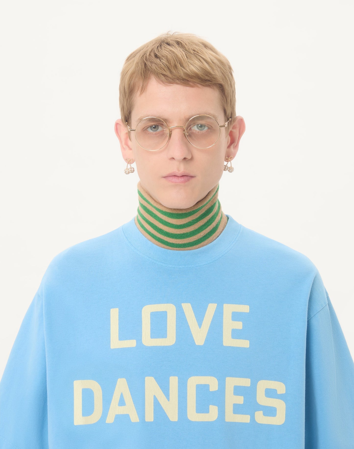 Valentino Cotton T-shirt With Love Dances On The Abyss &amp; Made In Valentino Print