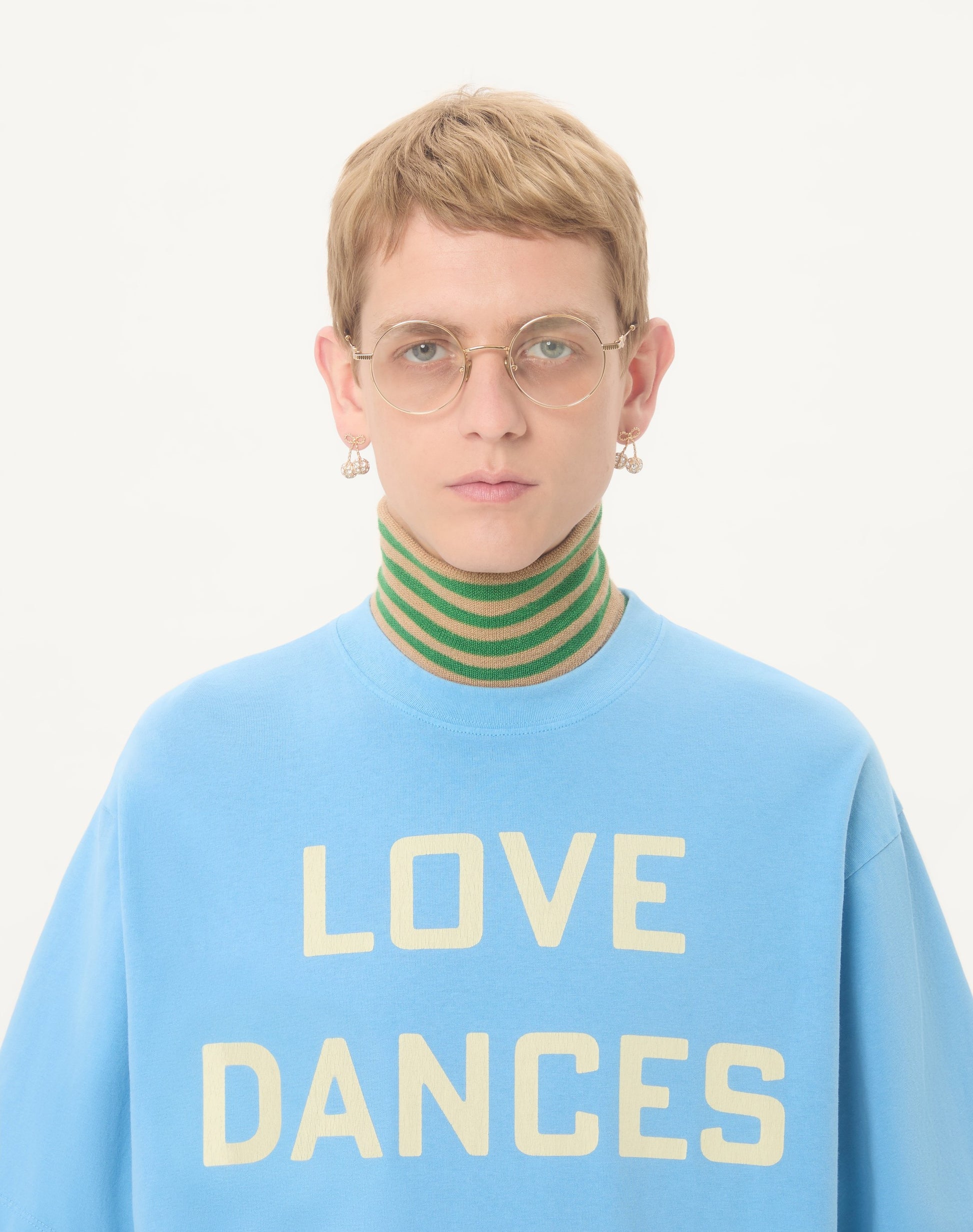 Valentino Cotton T-shirt With Love Dances On The Abyss &amp; Made In Valentino Print