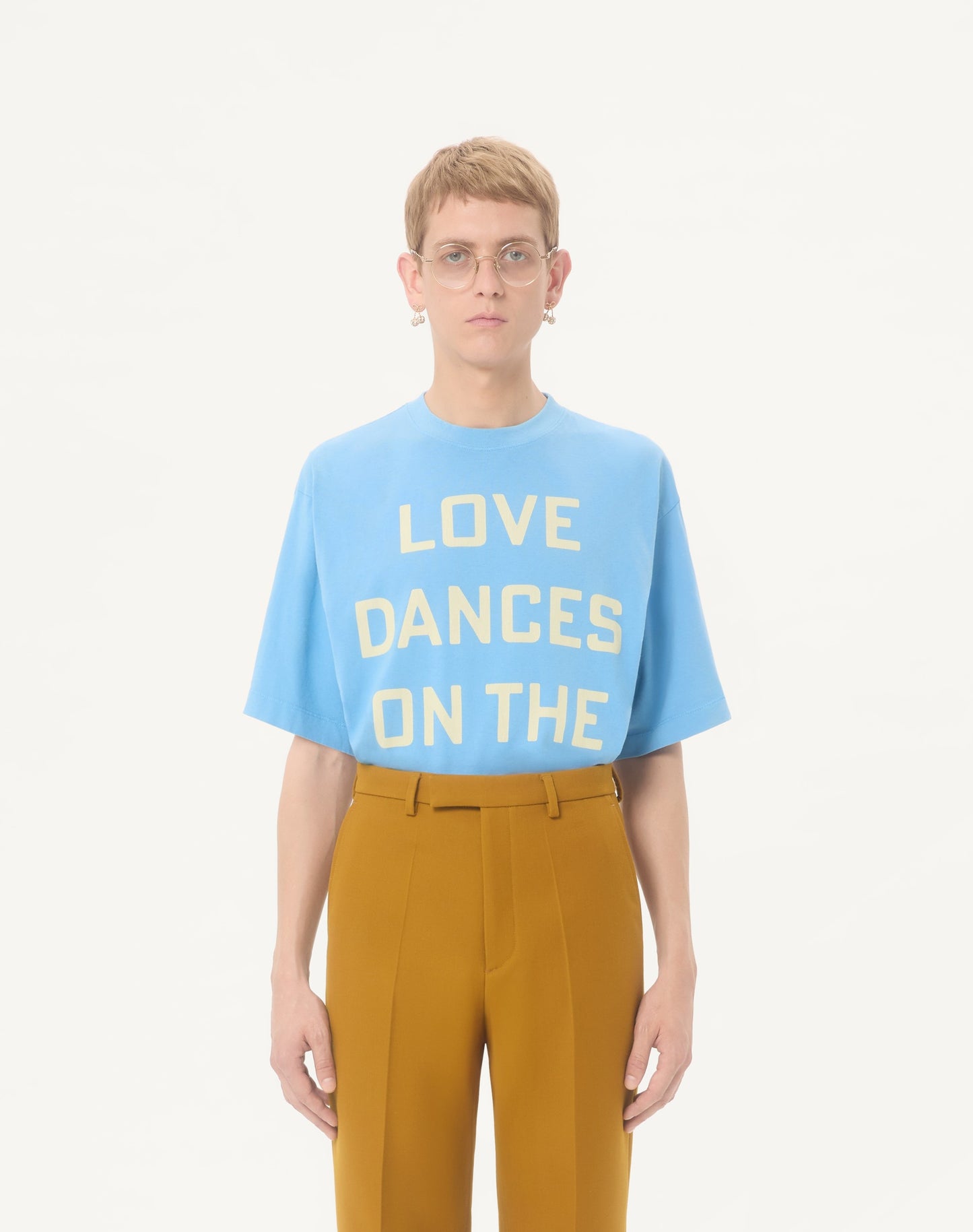 Valentino Cotton T-shirt With Love Dances On The Abyss &amp; Made In Valentino Print