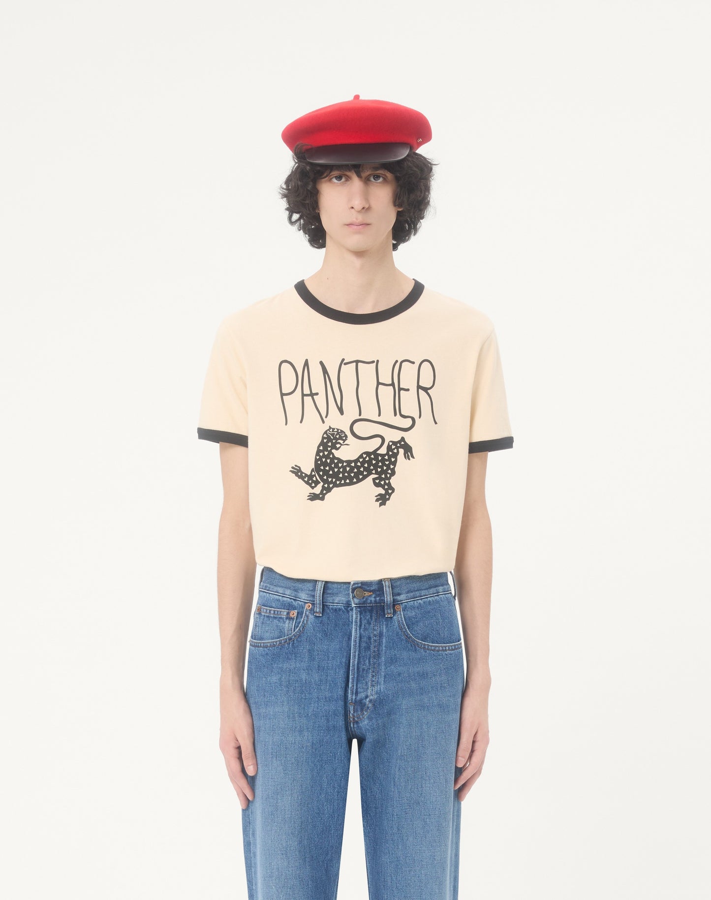 Valentino Cotton T-shirt With Panther Print