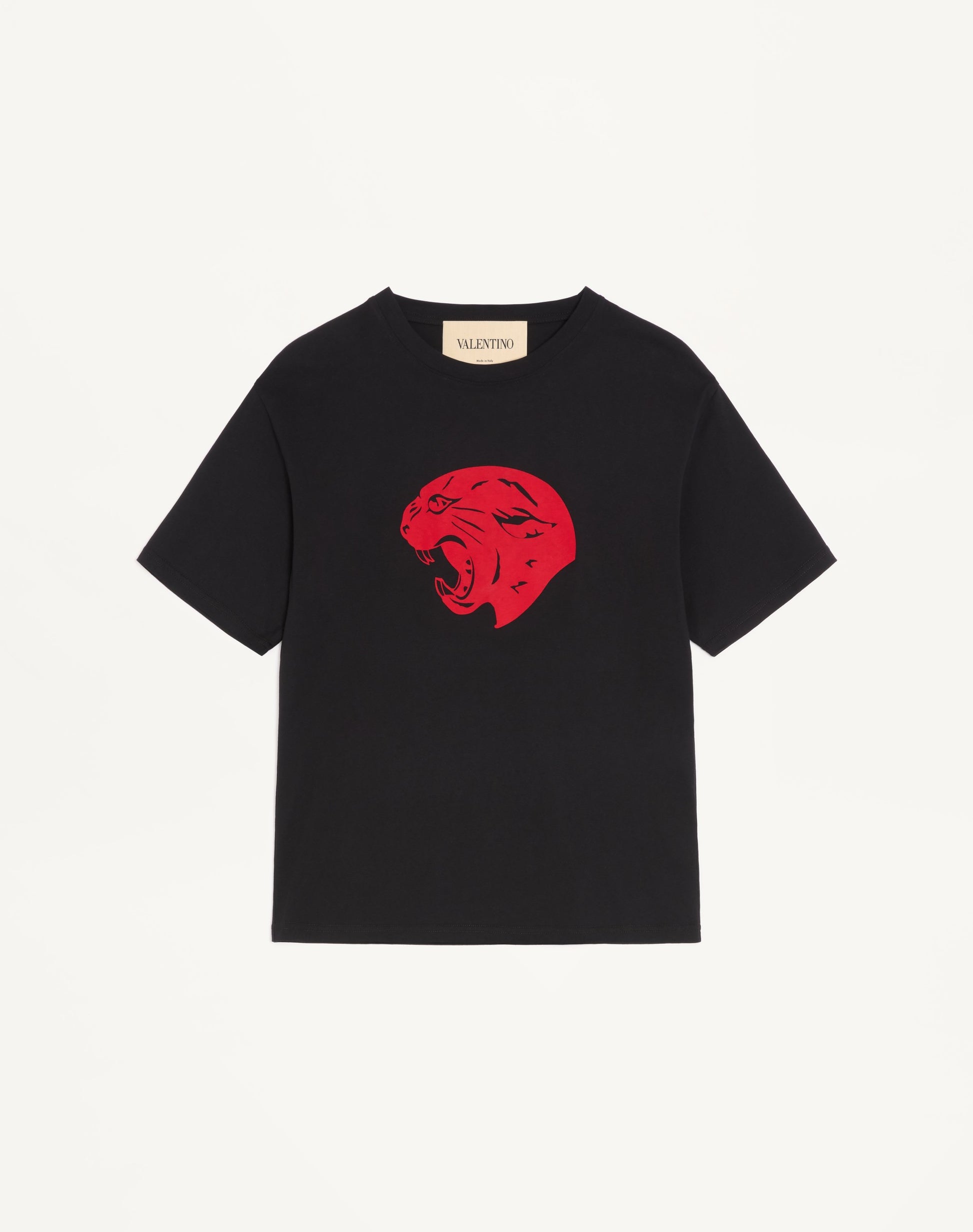 Valentino Cotton T-shirt With Panther Print