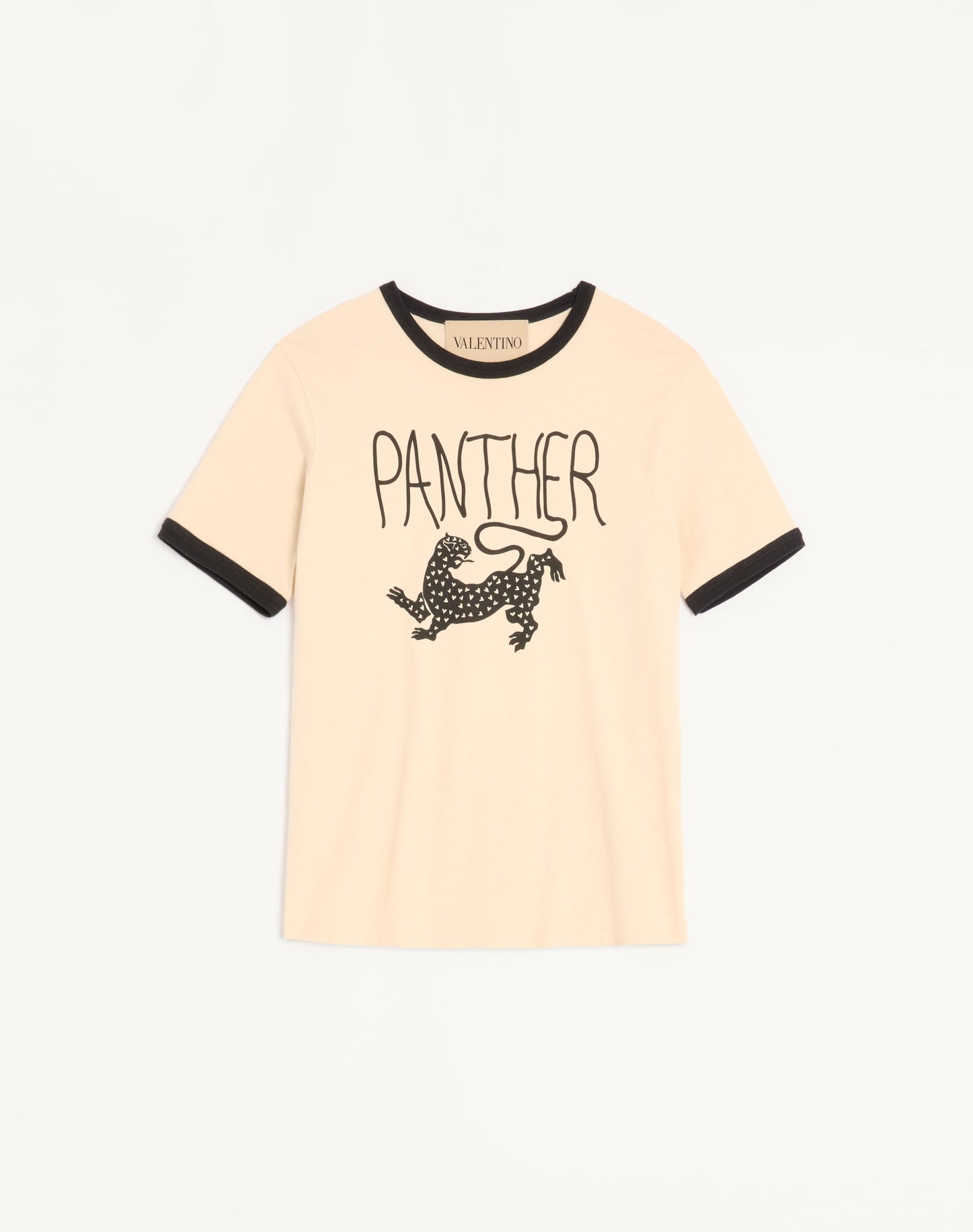 Valentino Cotton T-shirt With Panther Print