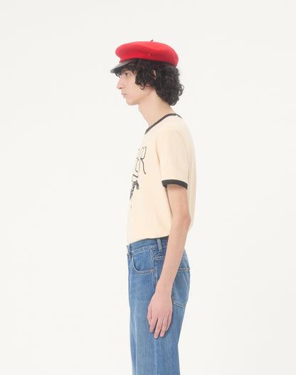 Valentino Cotton T-shirt With Panther Print