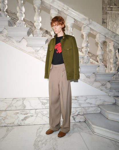 Valentino Cotton T-shirt With Panther Print