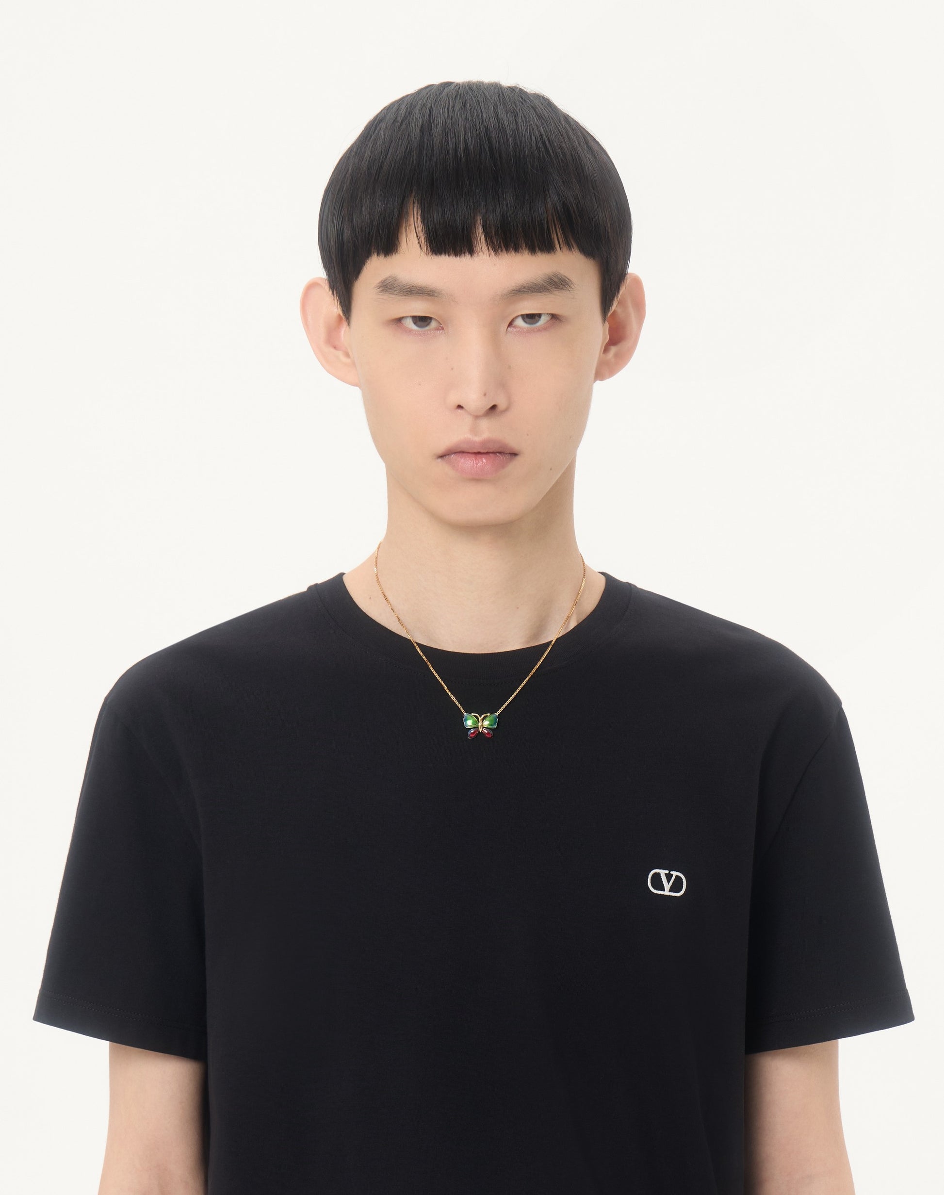 Valentino Cotton T-shirt With Vlogo Embroidery