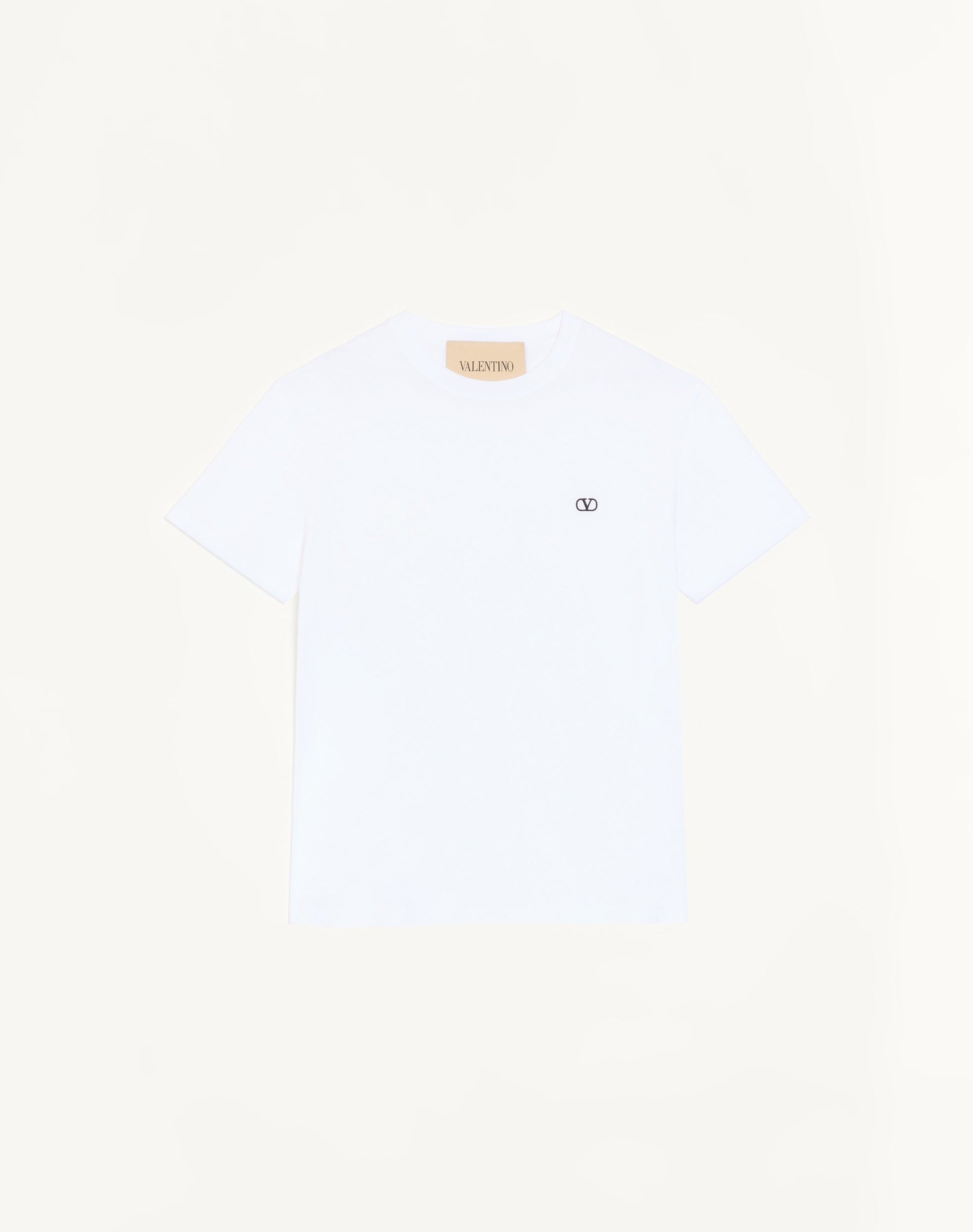 Valentino Cotton T-shirt With Vlogo Embroidery