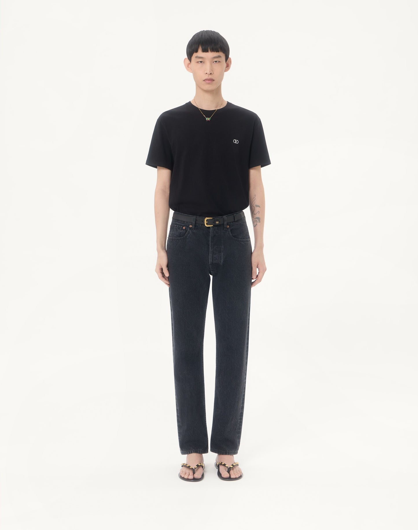 Valentino Cotton T-shirt With Vlogo Embroidery