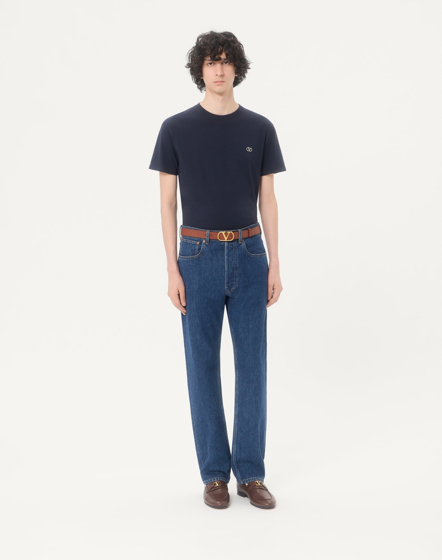 Valentino Cotton T-shirt With Vlogo Embroidery