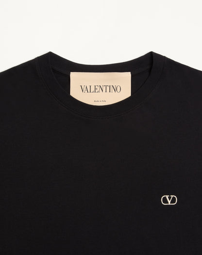 Valentino Cotton T-shirt With Vlogo Embroidery