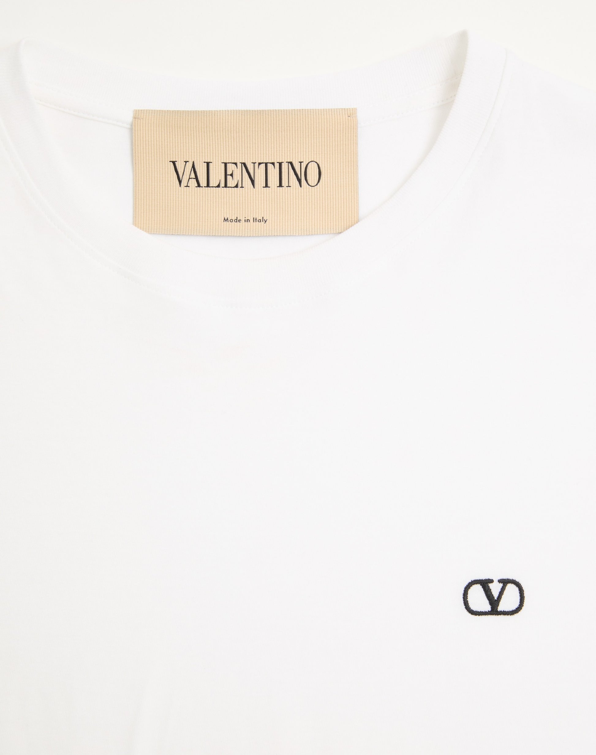 Valentino Cotton T-shirt With Vlogo Embroidery