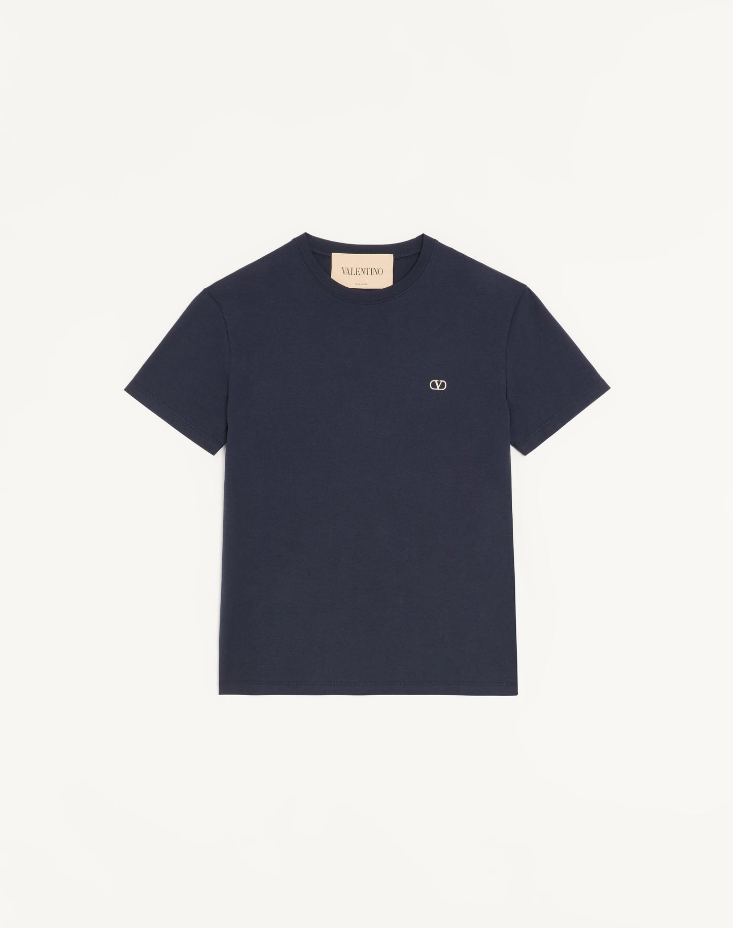 Valentino Cotton T-shirt With Vlogo Embroidery