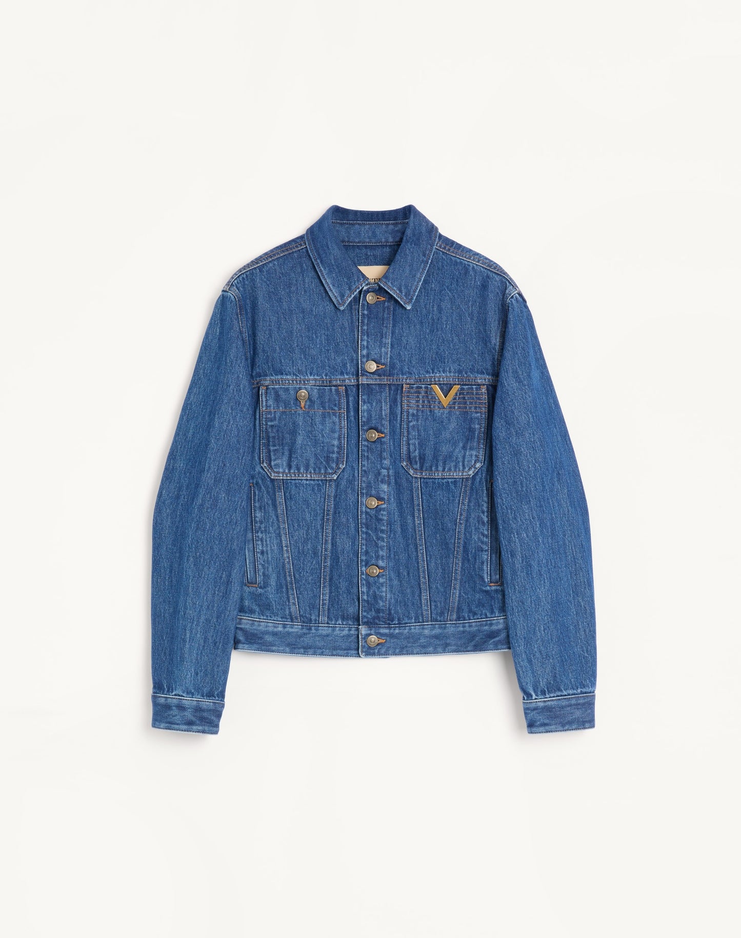Valentino Denim Jacket With Vgold