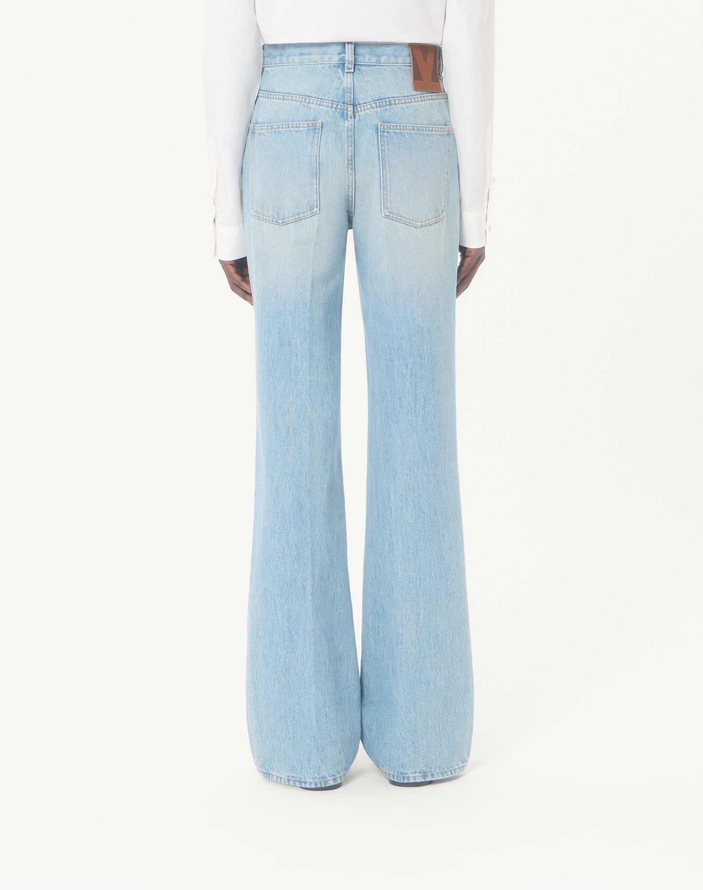 Valentino Denim Trousers With Gold Buttons