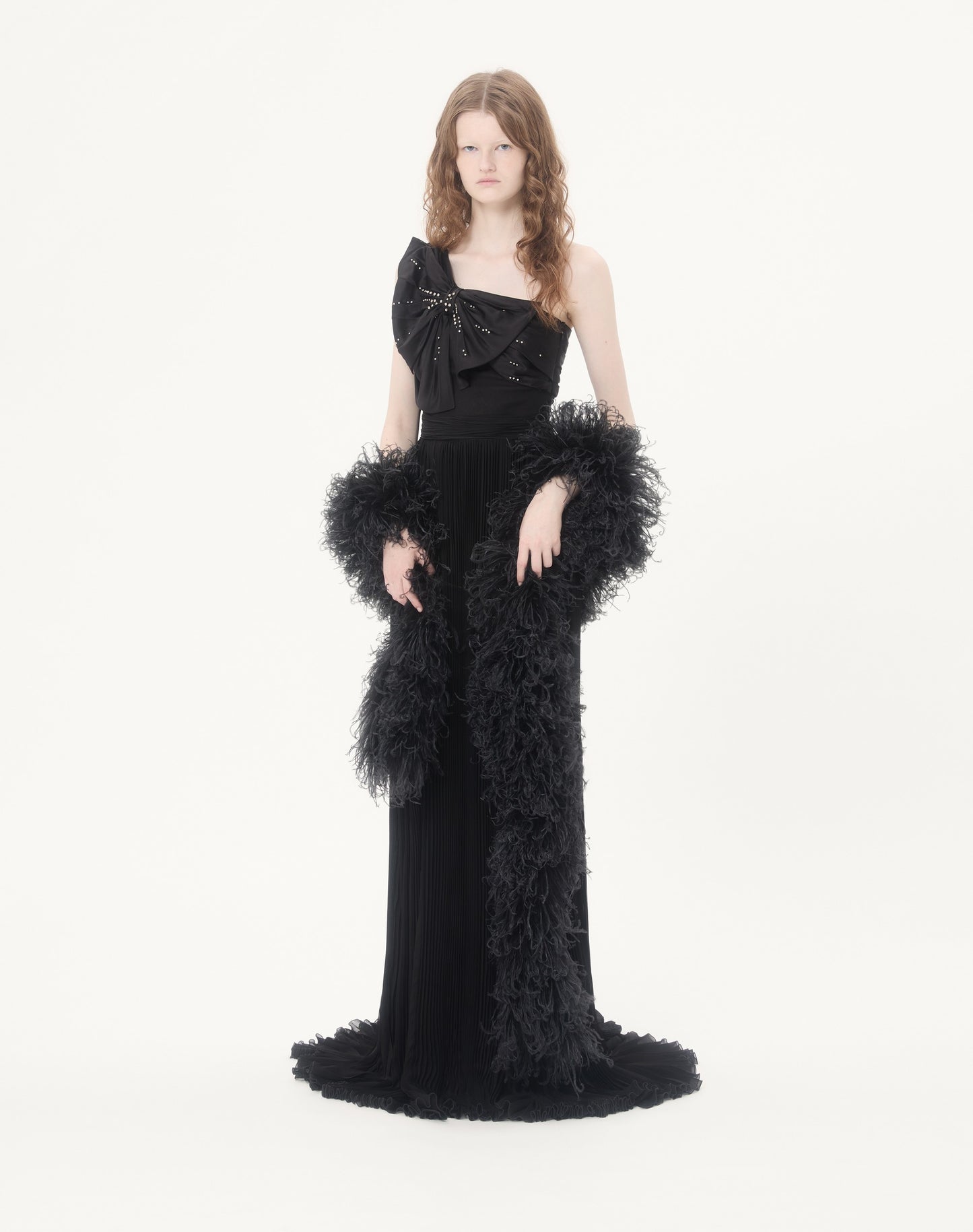 Valentino Feathers Scarf With Ostrich And Turkey Feathers