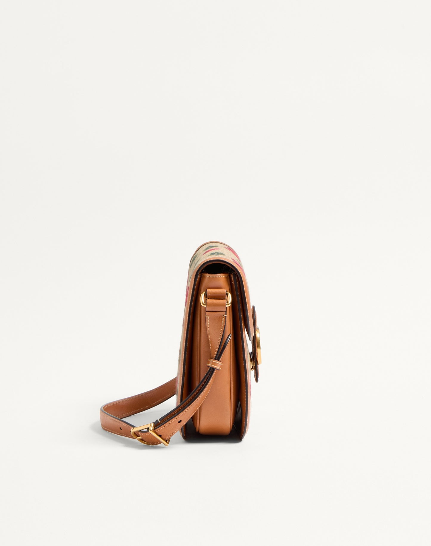 Valentino Garavani 9to5 Shoulder Bag In Jacquard Raffia With Cherryfic Motif